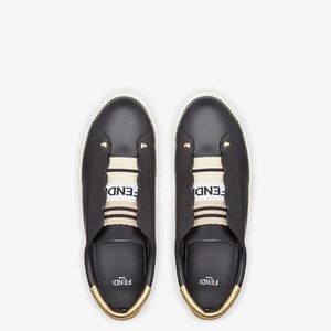 Fendi Black leather slip-ons *Relisted item*